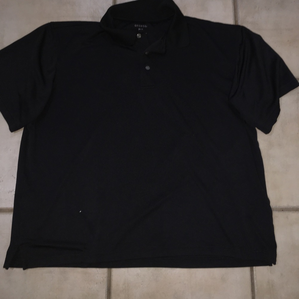 A black collard shirt
